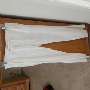 Jessica Simpson White Linen Blend Beach Pants size Small